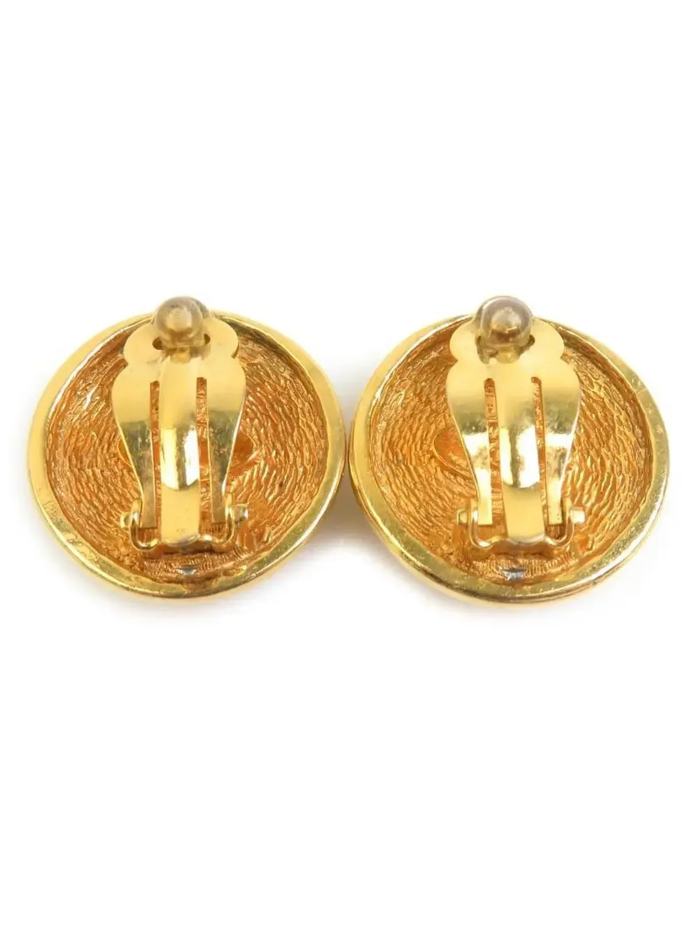 Auth Chanel Cc Logo Clip On Earrings #303002C32B